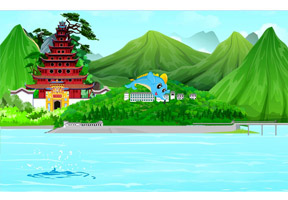 三峡国际旅游节吉祥物引导动画片头案例